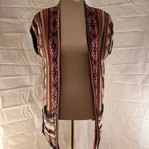 Colorful Striped Knit Vest - Picture 1 of 6